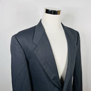 Mani x Giorgio Armani 42L Sport Coat Dark Gray Herringbone Wool Blend Two Button